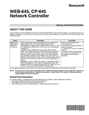 Honeywell WEB-645 Installation Instructions Manual