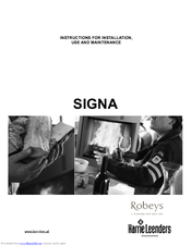 Robeys SIGNA Instructions For Installation, Use And Maintenance Manual