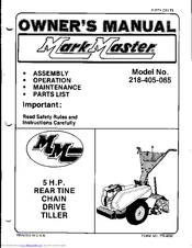 MTD Mark Master 218-405-06 Owner's Manual