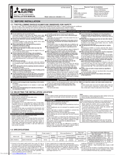 Mitsubishi Electric MFZ-FB50VA Installation Manual