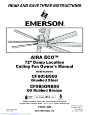 Emerson AIRA ECO CF985BS00 Owner's Manual