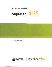 Mitel Superset 4125 User Manual