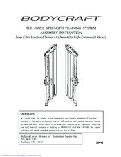 BodyCraft 50442 Assembly Instructions Manual