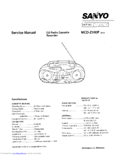 Sanyo MCD-Z100F Service Manual