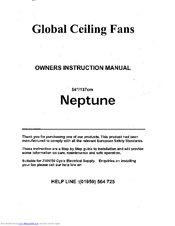Global Ceiling Fans NEPTUNE Owner's Instruction Manual
