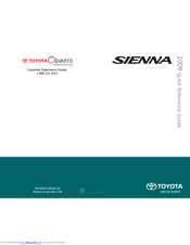 Toyota SIENNA 2009 Quick Reference Manual