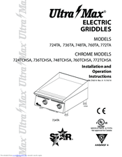 Ultra Max 736TCHSA Installation And Operation Instructions Manual