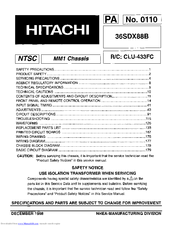 Hitachi 36SDX88B Service Manual