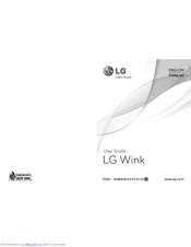 LG Wink User Manual