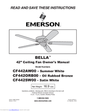 Emerson CF442AW00 Owner's Manual