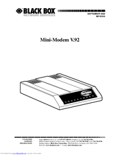 Black Box Mini-Modem V.92 MD1626A Manual