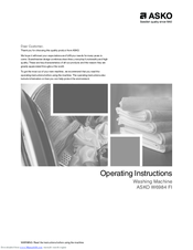 Asko W6984 FI Operating Instructions Manual