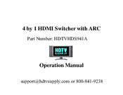 HDTV Supply HDTVHDS941A Operation Manual