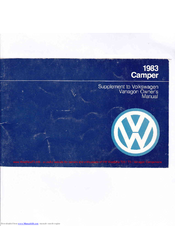 Volkswagen T25 1983 Onwers Manual