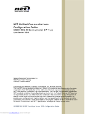 NET UX2000 SBC Configuration Manual