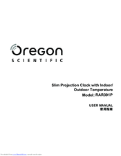 Oregon Scientific RAR391P User Manual