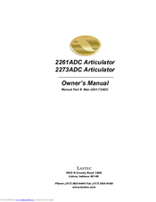 Lastec 2261ADC Articulator Owner's Manual
