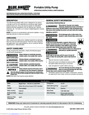 Blue Angel 50TK Operating Instructions & Parts Manual