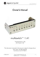Aqua Computer multiswitch 1.41 Owner's Manual