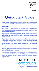 Alcatel ONETOUCH GO PLAY 7048X Quick Start Manual