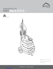 Mytee 6002 Big B.O.S.S. Instructions Manual