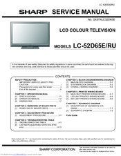 Sharp LC-46D65E/RU Service Manual