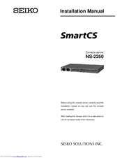Seiko SmartCS NS-2250-32 Installation Manual