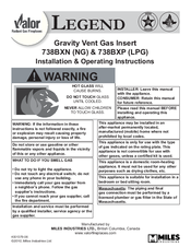 Legend 738BXN (NG) Installation & Operating Instructions Manual