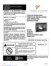 Town & Country Fireplaces TC36.OD Installation And Operating Instructions Manual
