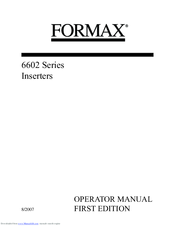 Formax 6602 Series Operator's Manual