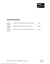 SMA GSM-UMTS-OUTAN Installation Manual