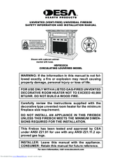 Desa HDFB32CA Safety Information And Installation Manual