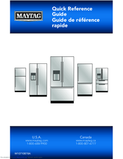Maytag W10558105A Quick Reference Manual