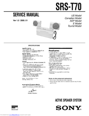 Sony SRS-T70 Service Manual