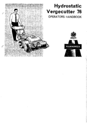 Ransomes Hydrostatic Vergecutter 76 Operator's Handbook Manual