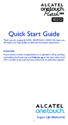 OneTouch Flash Mini 4031D Quick Start Manual