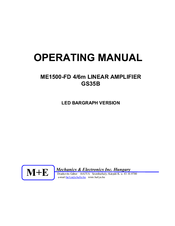 Mechanics & Electronics ME1500-FD GS35B Operating Manual