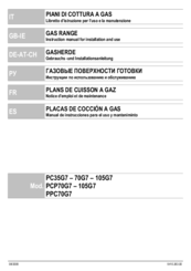 Tecnoinox PCP105G7 Instruction Manual For Installation And Use