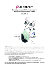 Albrecht AE 600 S Operating Manual