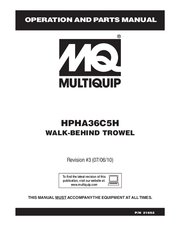 MULTIQUIP HPHA36C5H Operation And Parts Manual