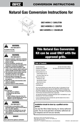 BackyardGrill Carleton GBC1449W-C Conversion Instructions