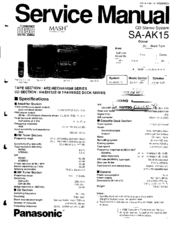 Panasonic SAAK15 - MINI HES W/CD-P Servlce Manual