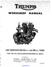 Triumph 350 c.c. Workshop Manual
