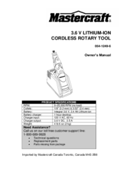MasterCraft 054-1249-6 Owner's Manual