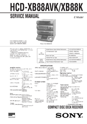 Sony HCD-XB88AVK Service Manual