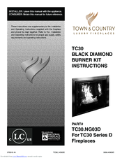Town & Country Fireplaces TC30.NG03D Instructions Manual