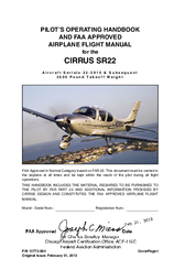 Cirrus SR22 Pilot's Operating Handbook And Flight Manual