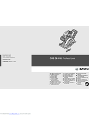 Bosch GKS 36 V-LI Original Instructions Manual