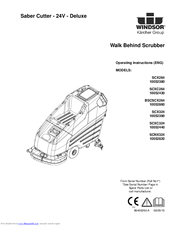 Windsor Saber Cutter SCX264 Operating Instructions Manual