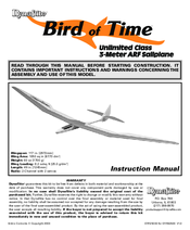 Dynaflite Bird of Time RC Glider Manuals